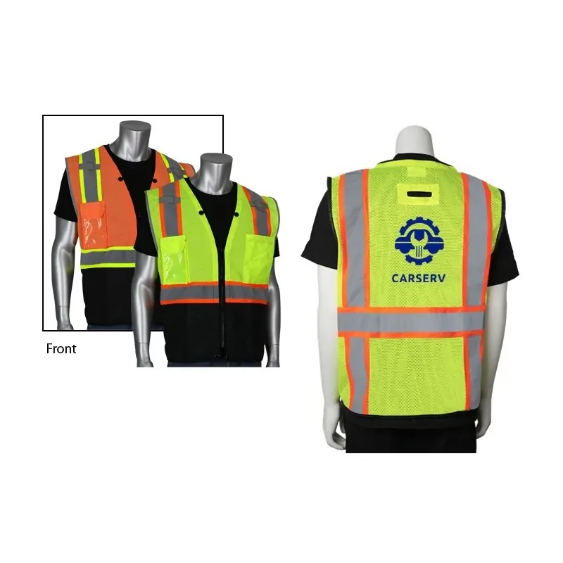 Two-Tone 11 Pocket Tech-Ready Mesh Surveyors Vest