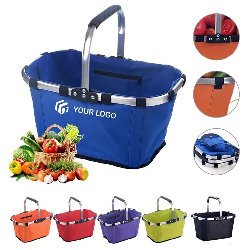 Foldable Eco-Friendly Shopping Basket Portable Picnic — DIBG105540, view 1 of 6