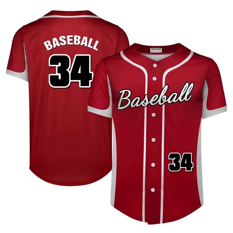 Custom Full-Button Baseball Jersey