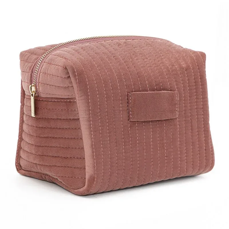 Quilted Velvet Cosmetic Organizer — DIBG110226, view 3 of 7