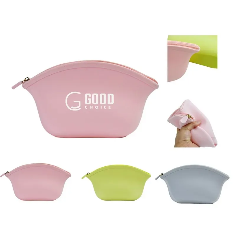 Silicone Waterproof Travel Cosmetic Bag With Logo Imprint — DIBG110242, view 1 of 5