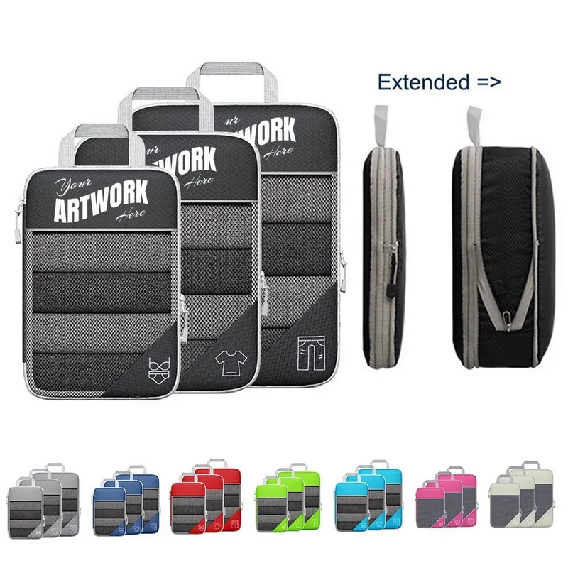 Visible 3 PCS Set Mesh Luggage Organizer Or Compression — DIBG110244, view 1 of 12