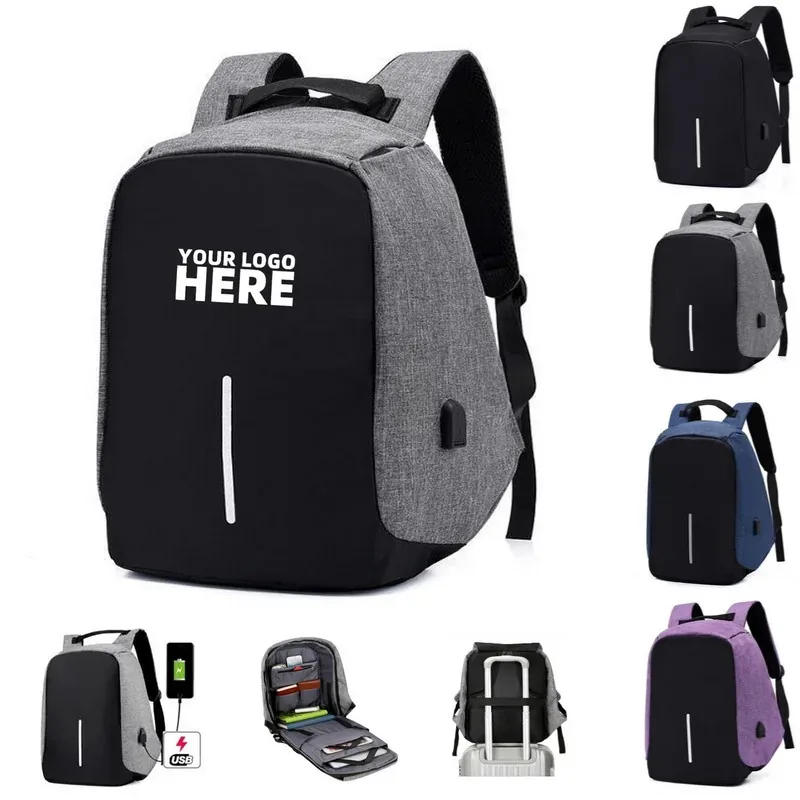 USB Charging Laptop Backpack For Branded Giveaways — DIBG110245, view 1 of 3