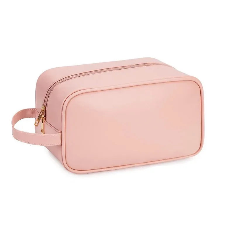 Soft PU Leather Zipped Travel Toiletry Bag With Custom Logo — DIBG110301, view 4 of 6
