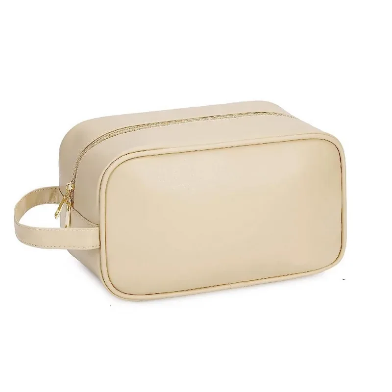 Soft PU Leather Zipped Travel Toiletry Bag With Custom Logo — DIBG110301, view 5 of 6