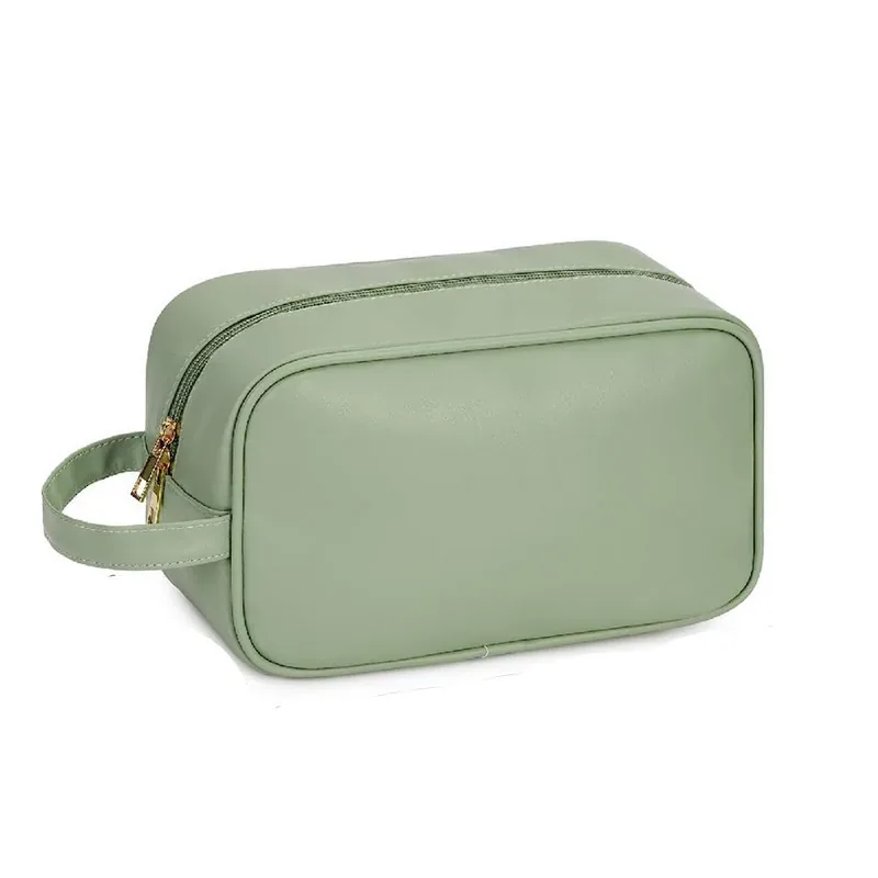 Soft PU Leather Zipped Travel Toiletry Bag With Custom Logo — DIBG110301, view 6 of 6