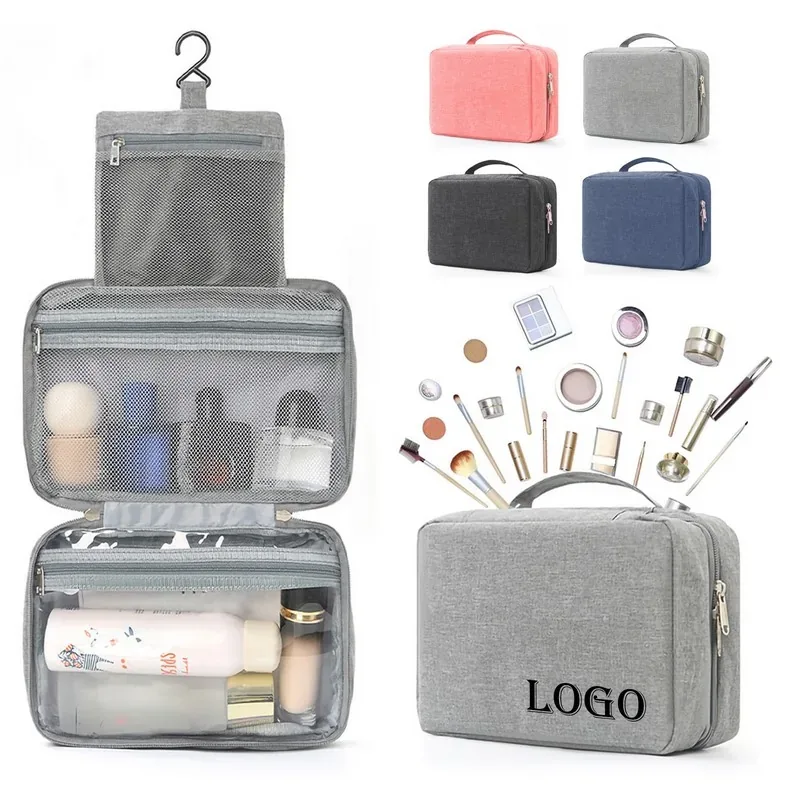 Hanging Waterproof Travel Toiletry Bag For Branded Giveaways — DIBG110345, view 1 of 6