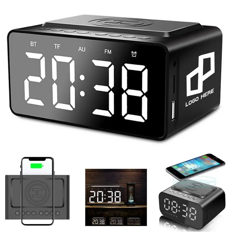Custom All-In-One Wireless Charging Alarm Clock — DIBG120755, view 1 of 4