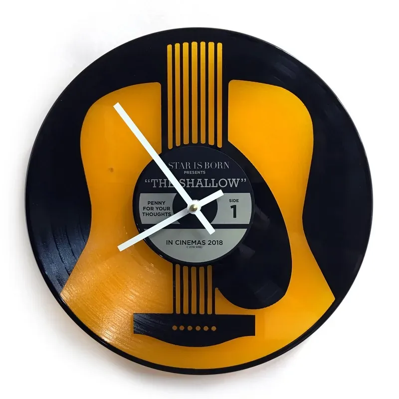 Recycled Vinyl Record Custom Cut LP Wall Clock - 2 Layer — DIBG120757, view 1 of 8