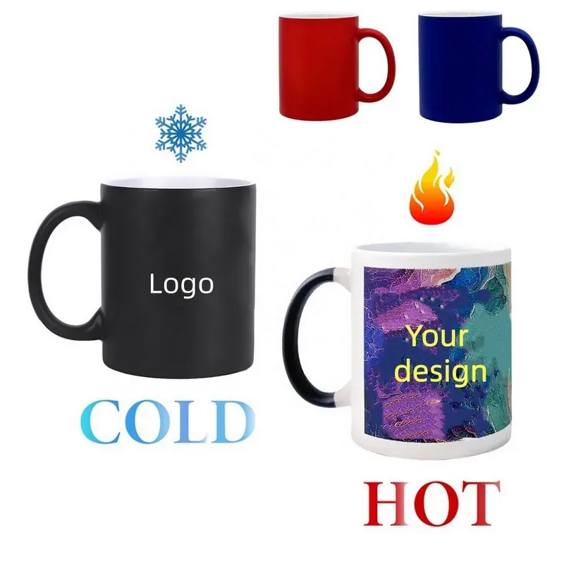 11 Oz. Heat Sensitive Color Changing Ceramic Coffee Mug