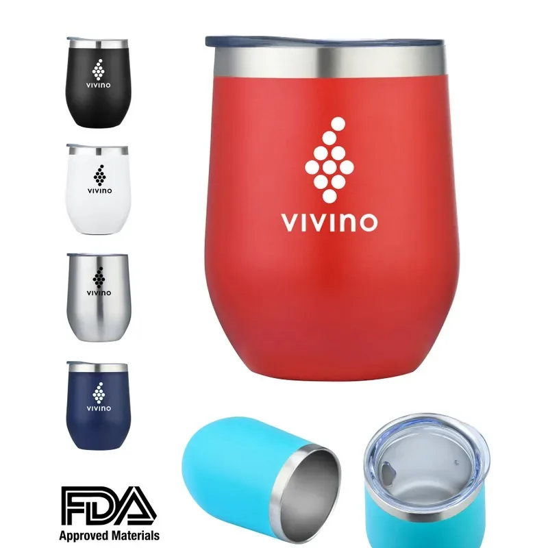 12oz Double Wall Stainless Steel Wine Tumbler Vacuum — DIBG29742, view 1 of 9