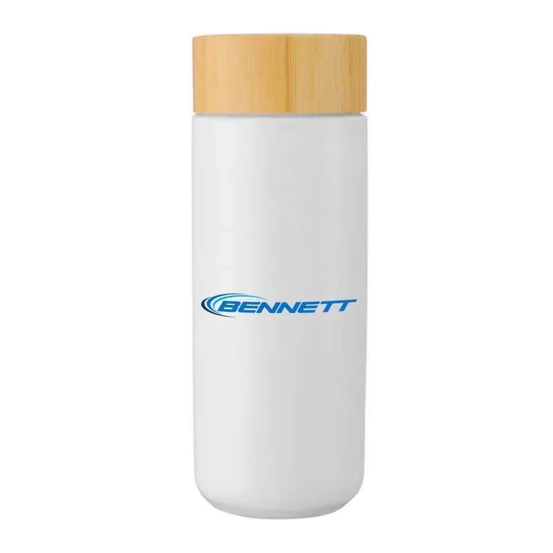 10 Oz. Double Walled Ceramic Insulated Mug With Screw-on Lid — DIBG29743, view 6 of 7