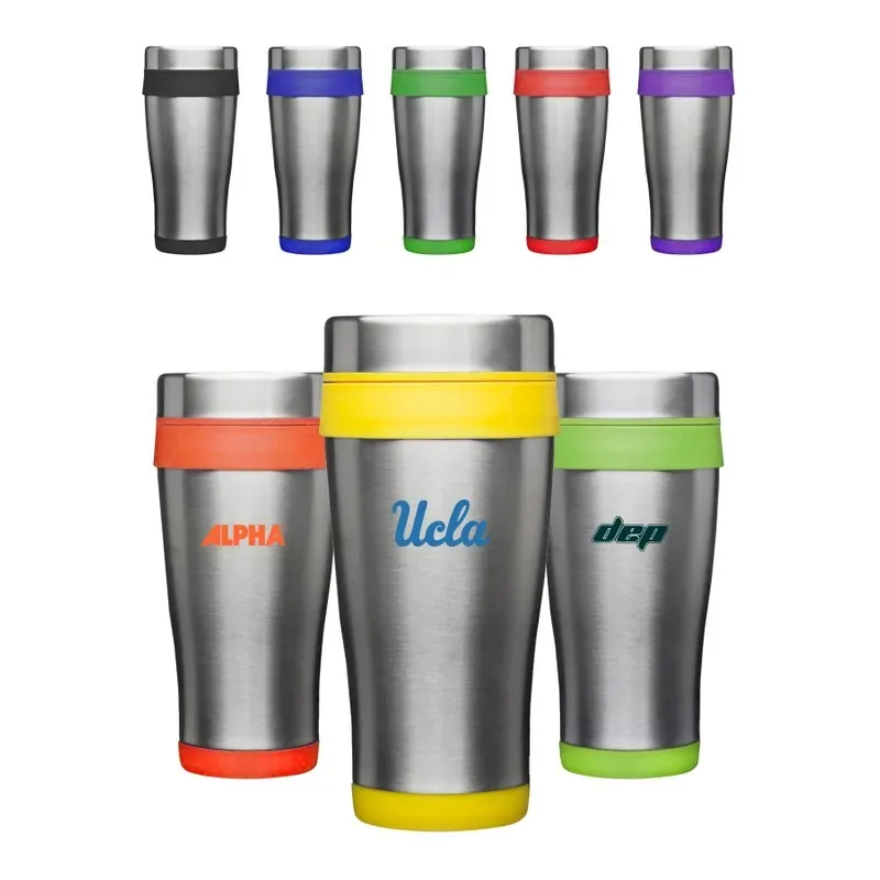 Union Printed - 16 Oz. Insulated Stainless Steel Travel Mugs — DIBG29745, view 1 of 11