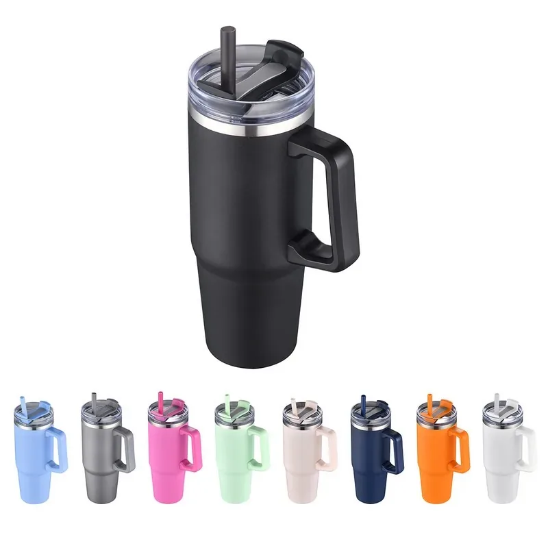 Milo 30 Oz Vacuum Insulated Stainless Steel Mug With Straw — DIBG29757, view 3 of 21
