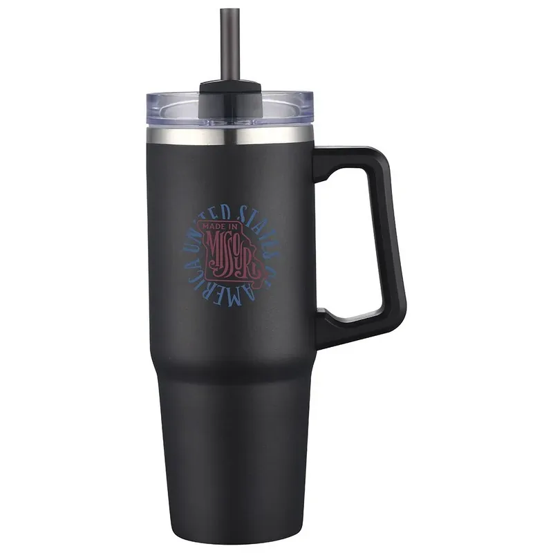 Milo 30 Oz Vacuum Insulated Stainless Steel Mug With Straw — DIBG29757, view 6 of 21