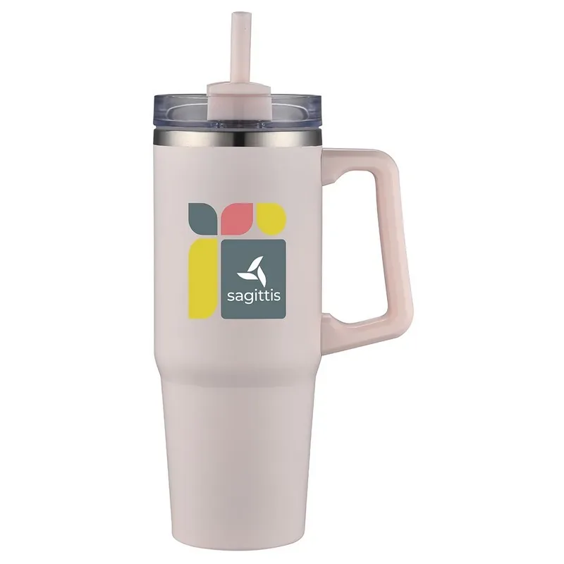 Milo 30 Oz Vacuum Insulated Stainless Steel Mug With Straw — DIBG29757, view 14 of 21