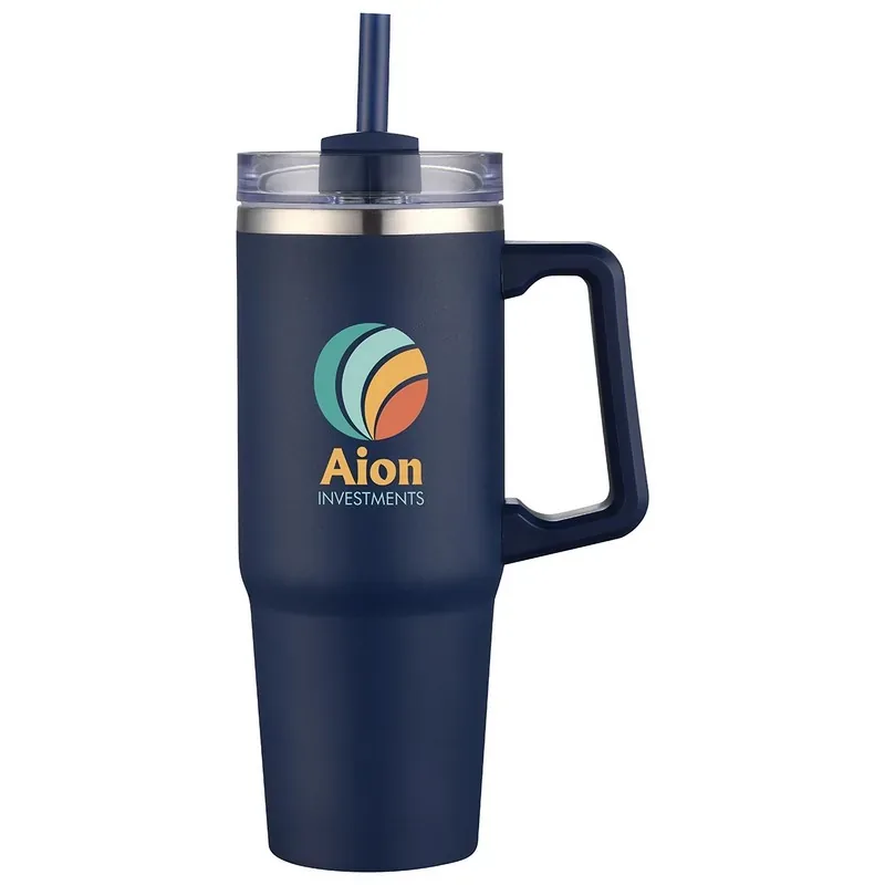 Milo 30 Oz Vacuum Insulated Stainless Steel Mug With Straw — DIBG29757, view 16 of 21