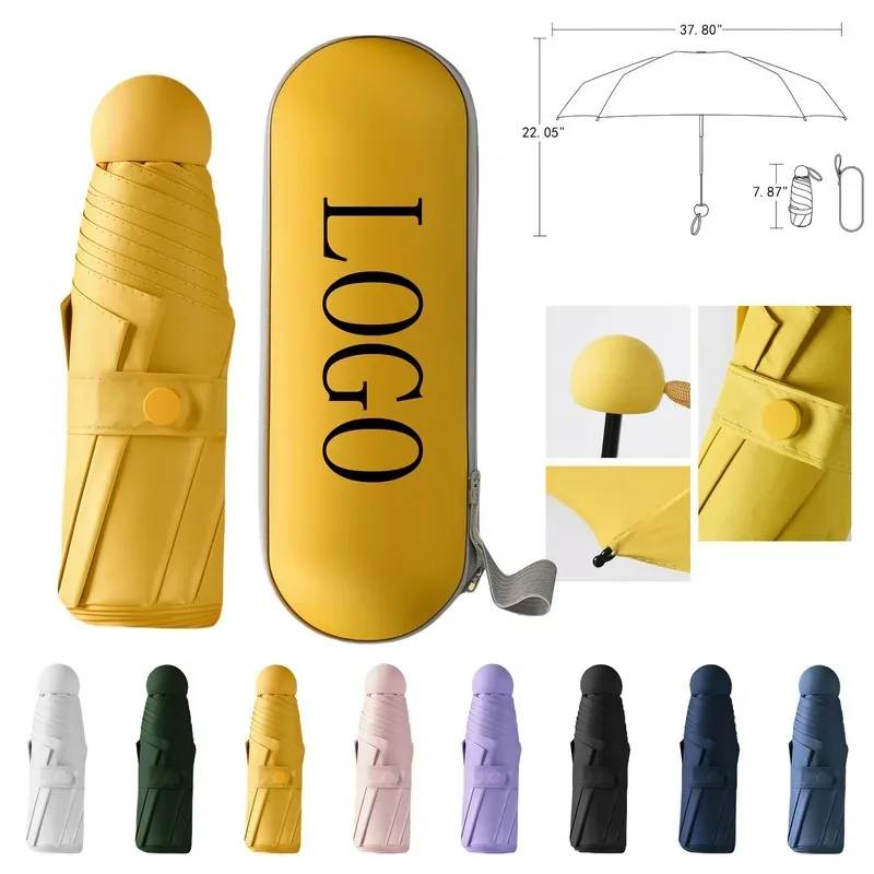 Windproof Sun & Rain Pocket Umbrella With Case — DIBG43502, view 1 of 11