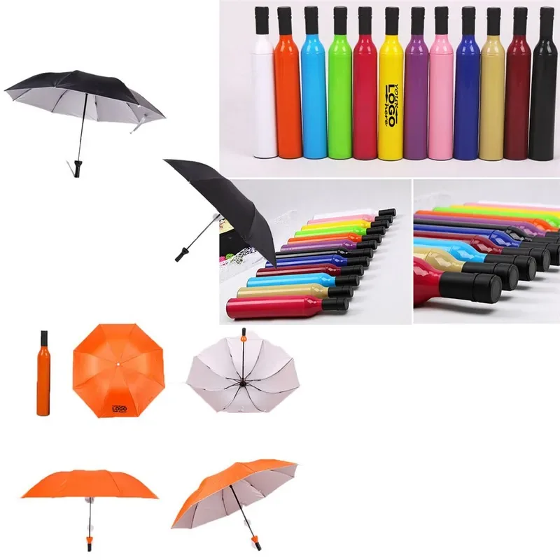 Bottle Umbrella With Logo Imprint — DIBG43507, view 1 of 3
