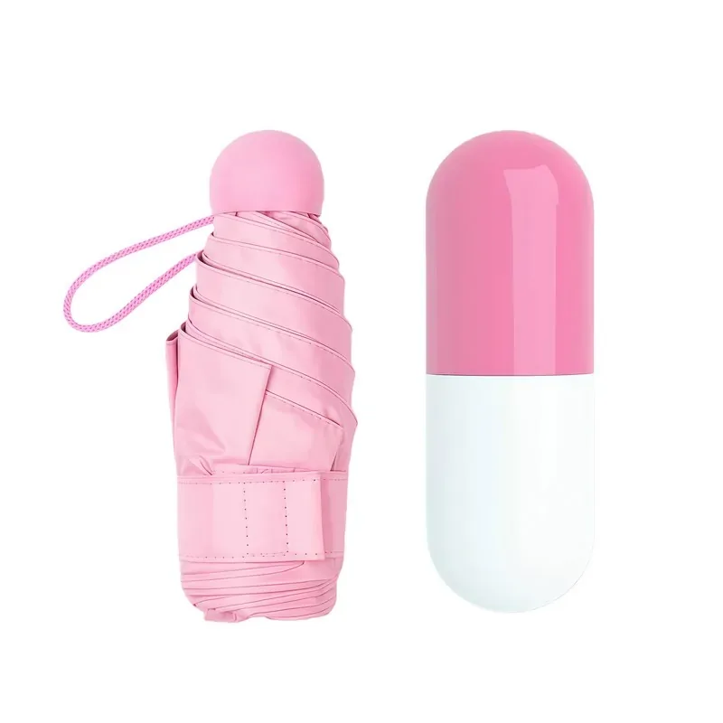 Mini 5-Fold Capsule Umbrella With Compact Carry Case — DIBG43513, view 4 of 7