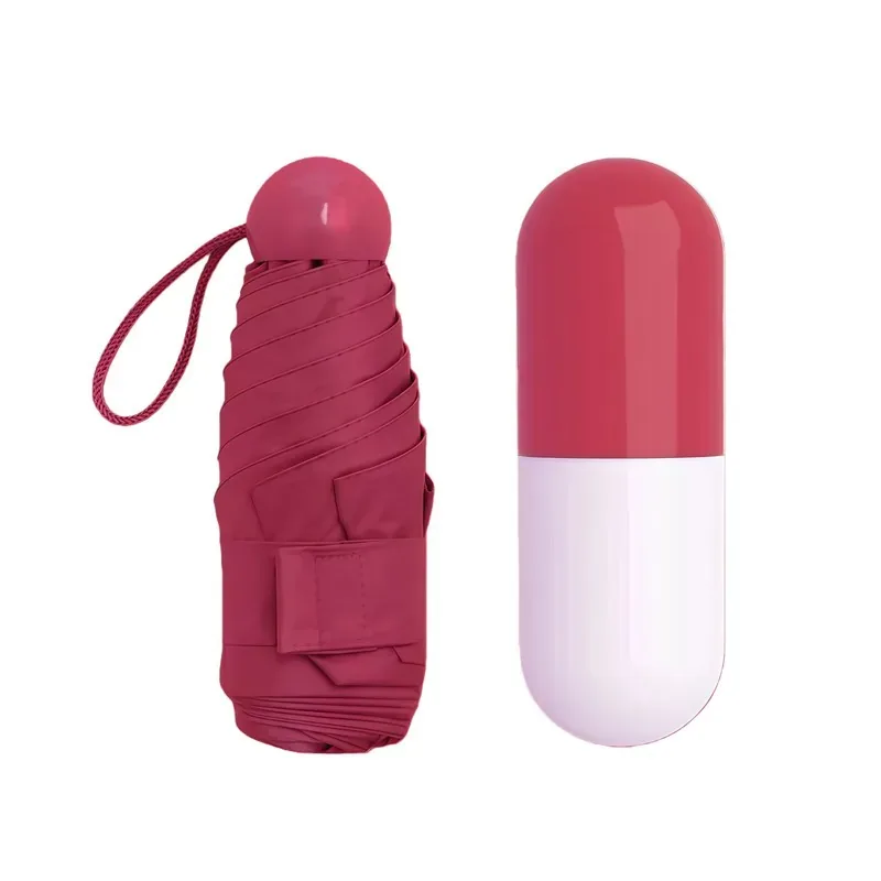 Mini 5-Fold Capsule Umbrella With Compact Carry Case — DIBG43513, view 6 of 7