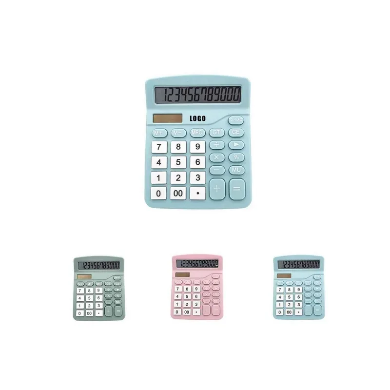 12-Digit Solar Calculator With Custom Logo — DIBG46571, view 1 of 5