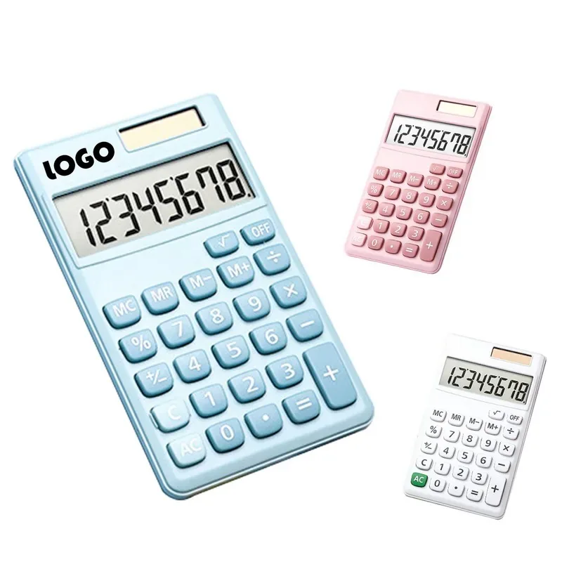 Dual Power Solar Compact Mini Calculator With Logo Imprint — DIBG46572, view 1 of 5