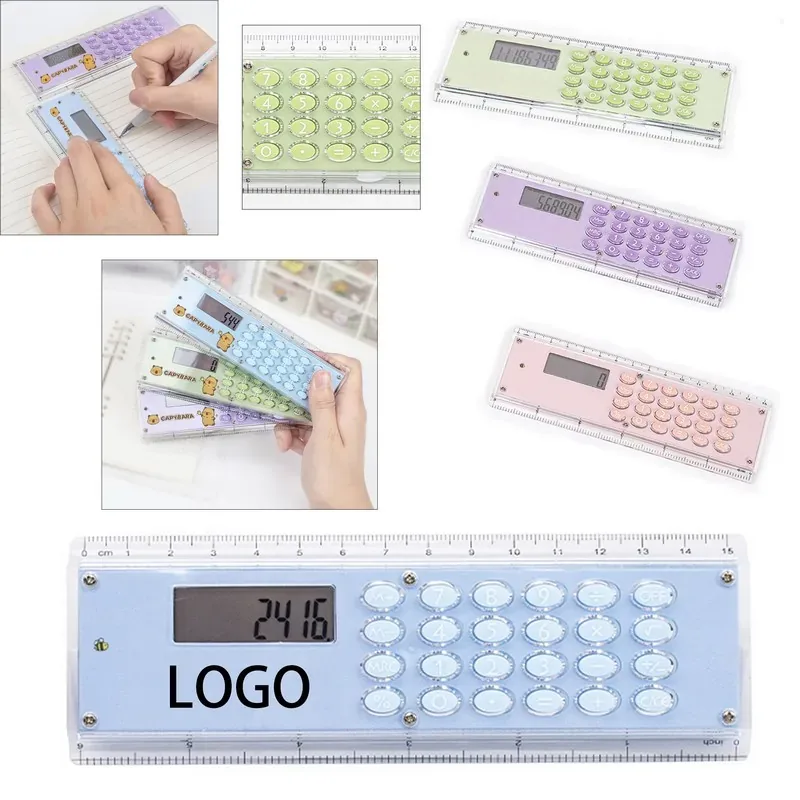 Dual Side Ruler Calculator With Logo Imprint — DIBG46574, view 1 of 7