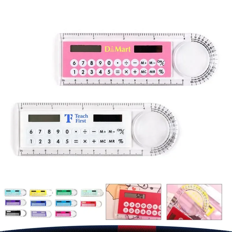 Poppy Straight Ruler Calculator With Logo Imprint — DIBG46583, view 1 of 14