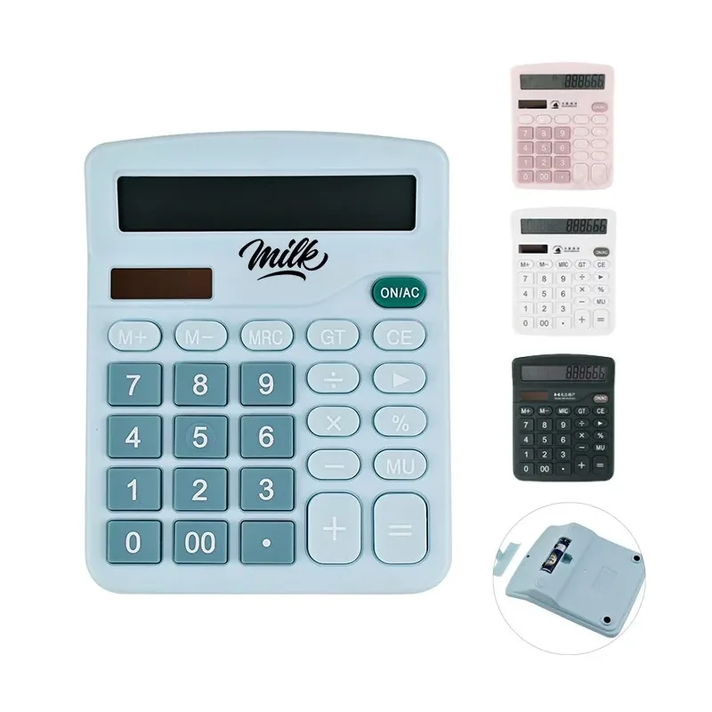 Plastic Office Clear Key Calculator With Logo Imprint — DIBG46590, view 1 of 5